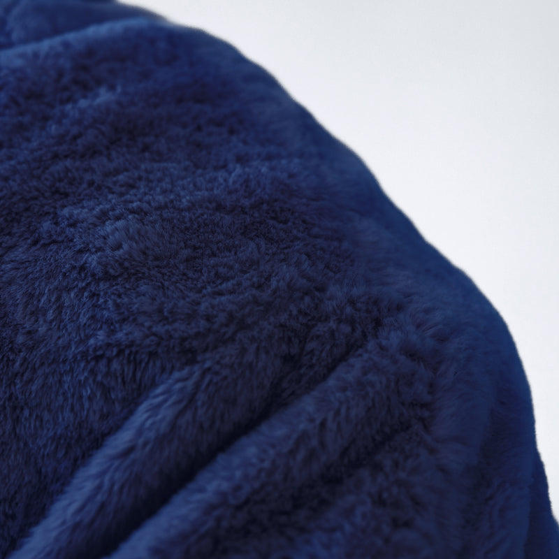 Cloud Plush Fur Bean Bag - Navy Blue