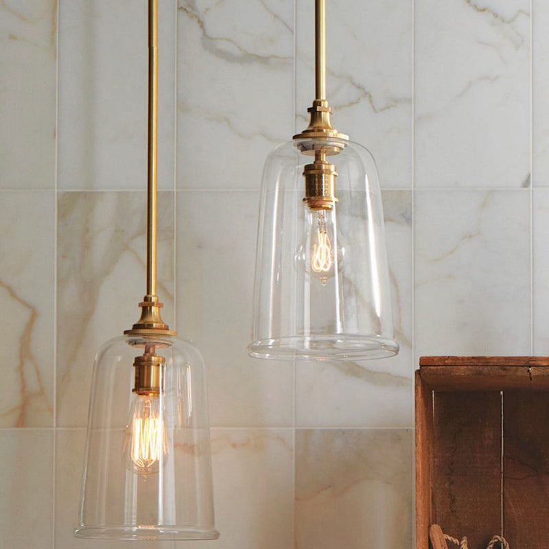 Glass Pendant Light with Gold Hardware: Elegant and Contemporary Lighting Fixture 