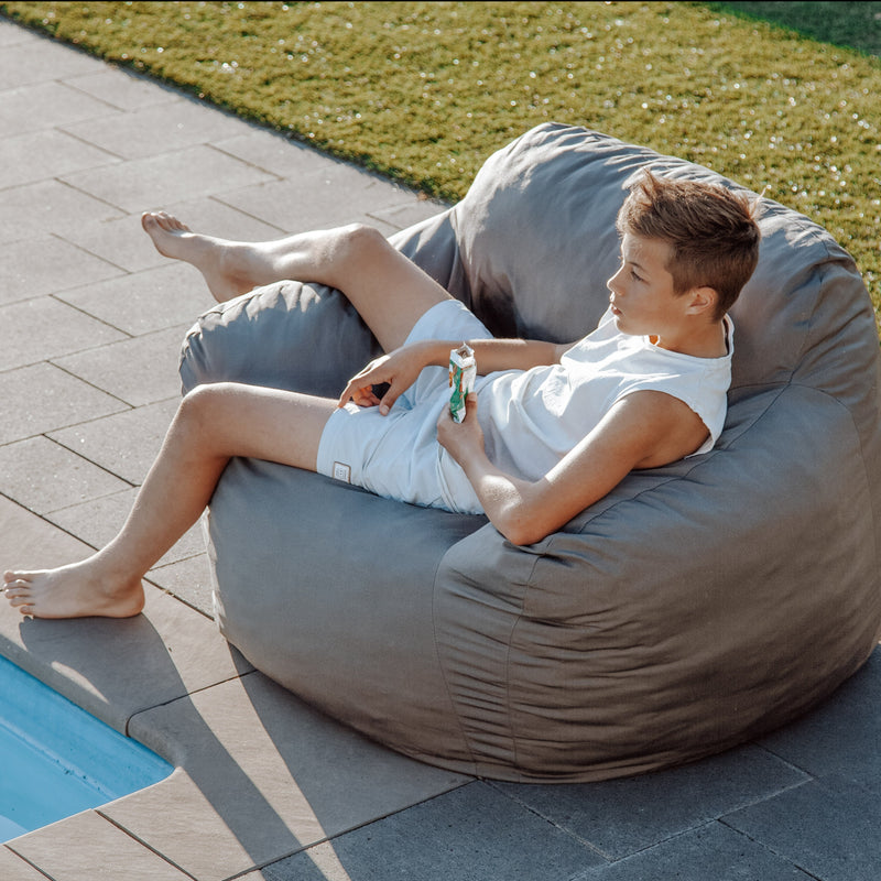 outdoor beanbag chair by the pool