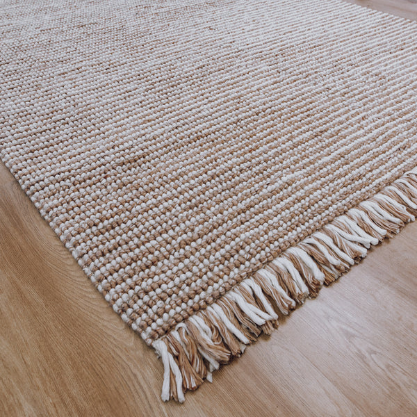 Hand-Woven Large Area Rug in Natural Earthy Tones