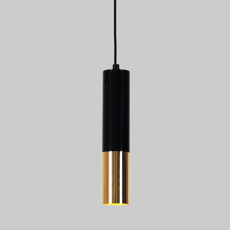 Slim Black and Gold Pendant Light with Stylish Black Cord: Modern Elegance for Your Space