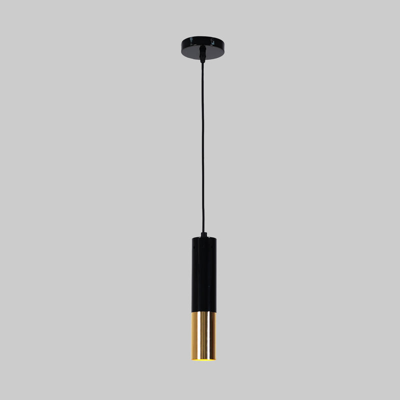 Slim Black and Gold Pendant Light with Stylish Black Cord: Modern Elegance for Your Space