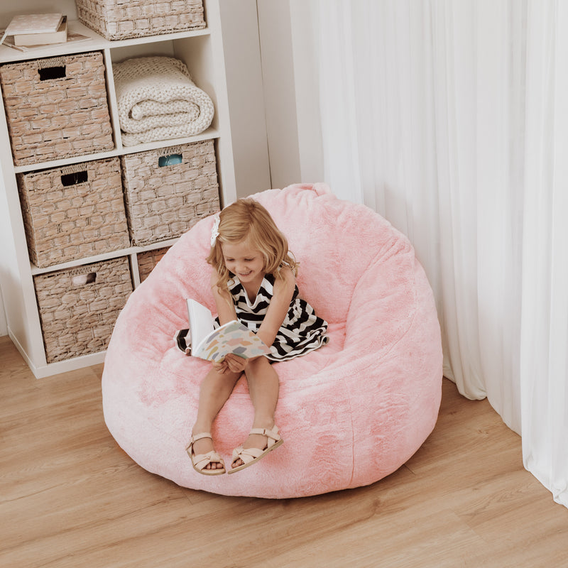Mini Soft Pink Dreampod Chair - Compact Comfort for Cozy Moments