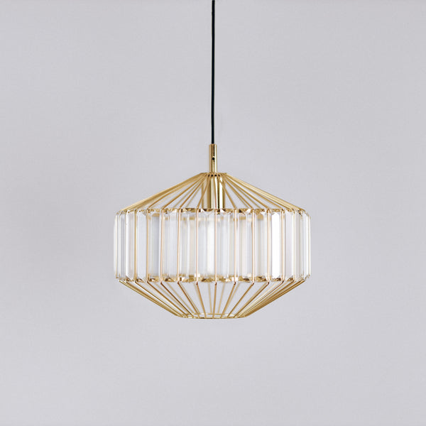 Crystal Pendant Light with Elegant Gold Hardware - Illuminating Your Space with Luxury and Sparkle