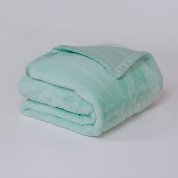 Plush Fur Throw Blanket - Turquoise