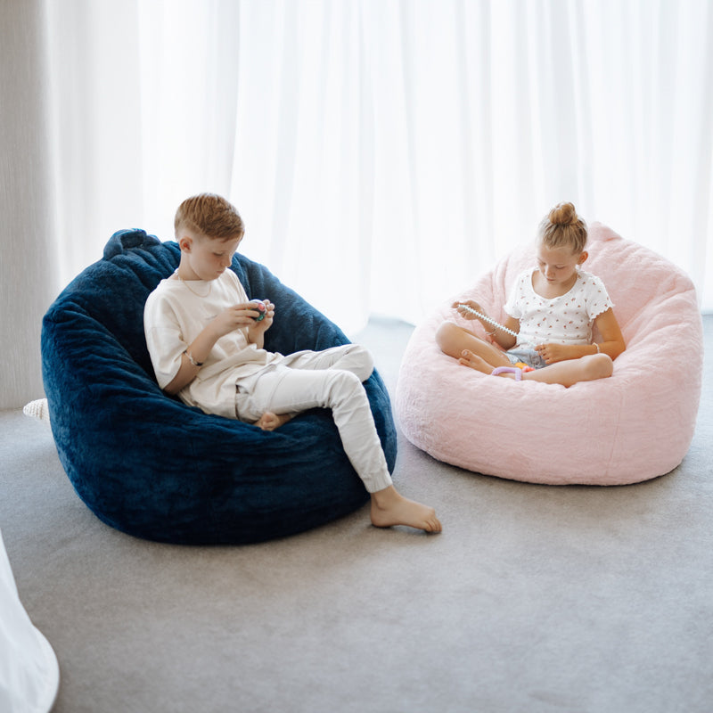 Navy and Pink Mini Dreampod Chair - Compact and Cozy Seating