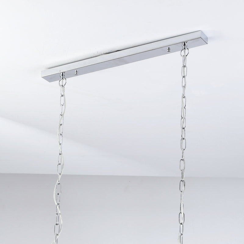 Hampton Chrome Dining Room Light - A contemporary lighting fixture that elevates your dining experience