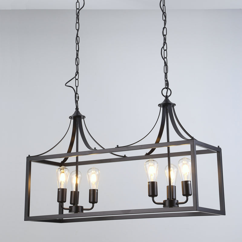 Hampton Black Dining Room Light - A contemporary lighting fixture that elevates your dining experience