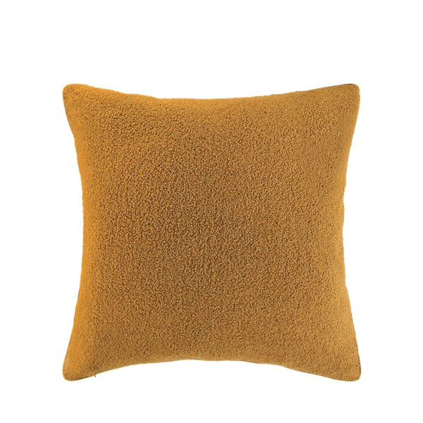 Boucle Teddy Cushion: A soft and textured cushion featuring boucle fabric with a teddy-like texture, perfect for adding warmth, charm, and coziness to any seating or bedding arrangement