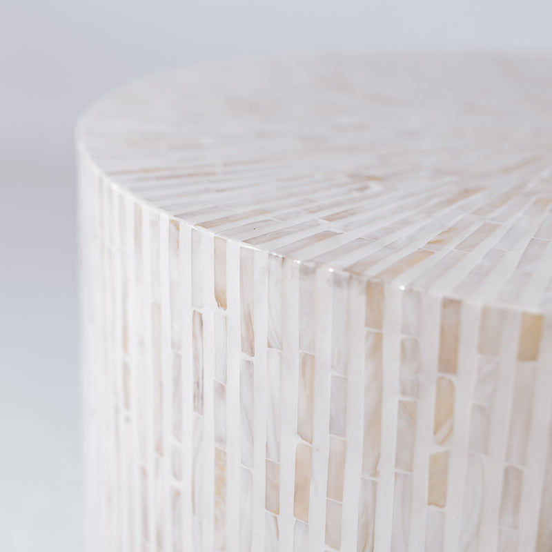 Mother of Pearl Bone Inlay Coffee Side Table: Timeless Elegance and Exquisite Craftsmanship