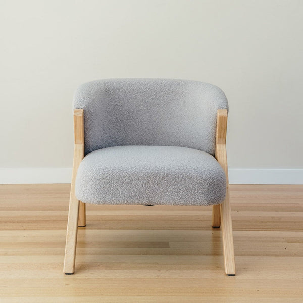 Oscar Boucle Accent Chair - Soft Grey