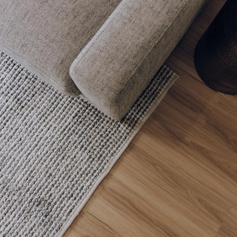Hand Woven Large Floor Rug in Grey Earthy Tones