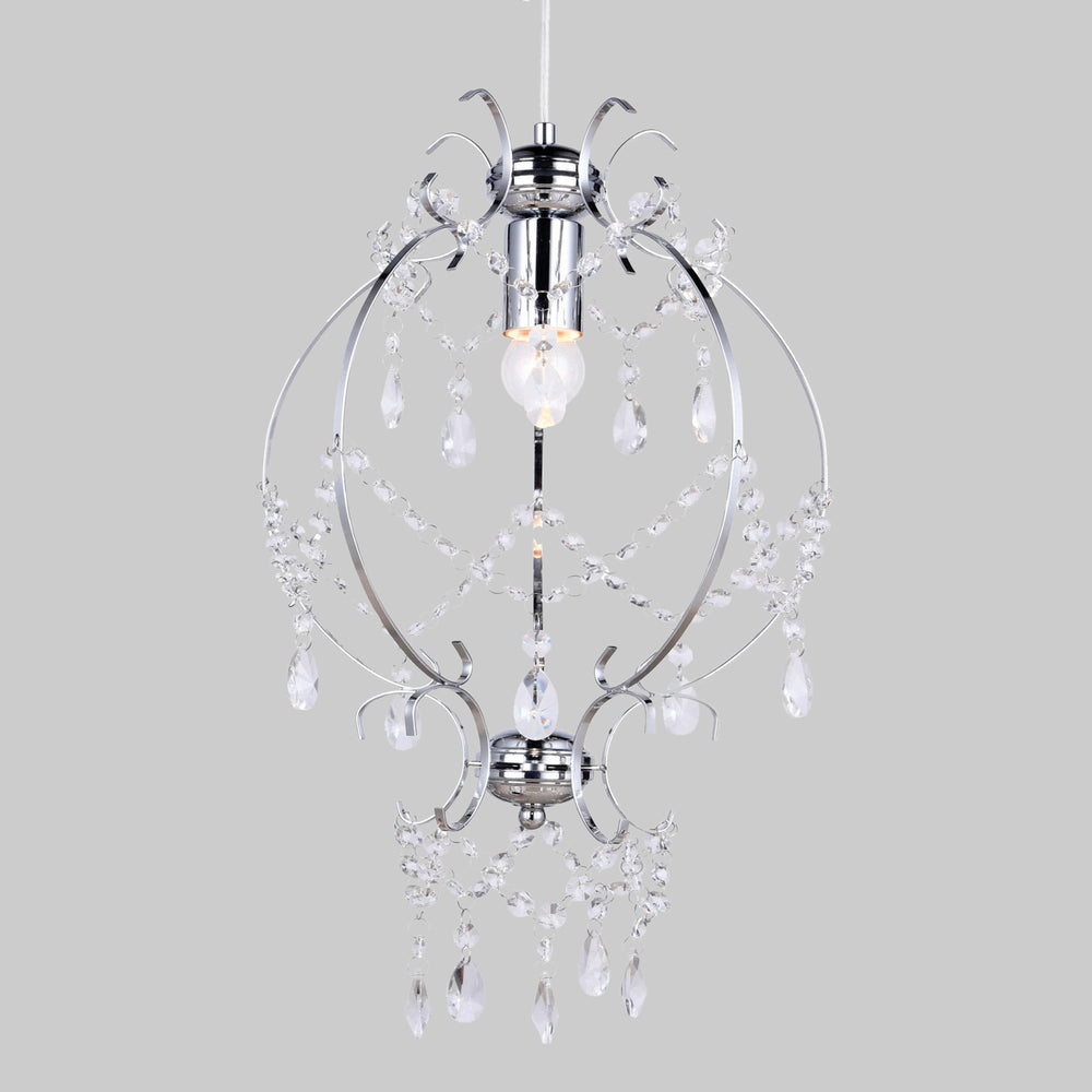 Chrome Stagecoach Style Crystal Chandelier: Modern Luxury with Vintage Flair