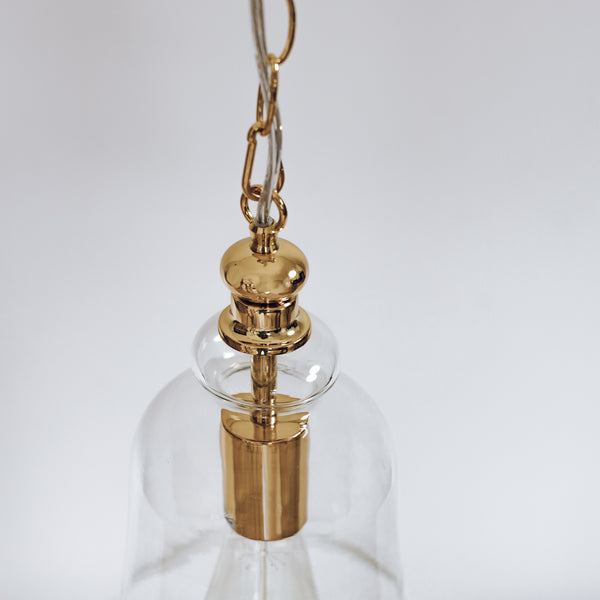 Gracie Glass Bell Shape Pendant Light - Gold