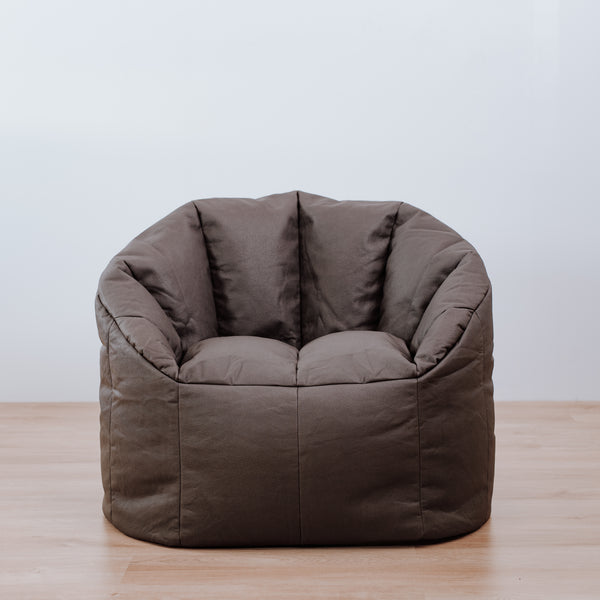 New Leather Bean Bag Lounger cover Without Beans with footrest cover Navy  Blue