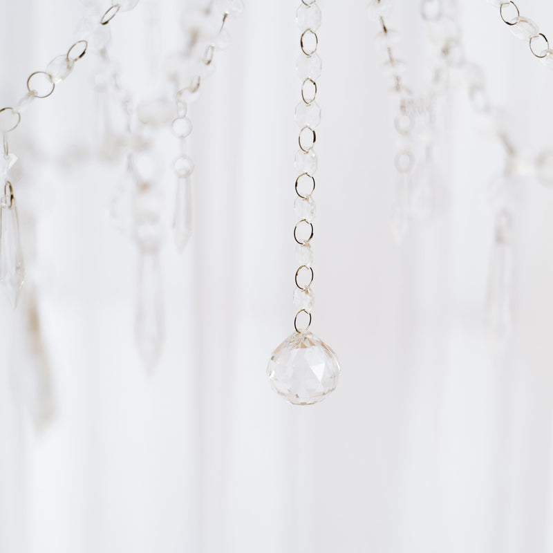 Large 12 light Cassie chandelier in glass