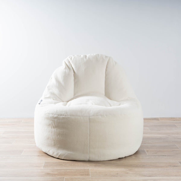 Plush Fur Lounger Bean Bag Chair Cover - Cream