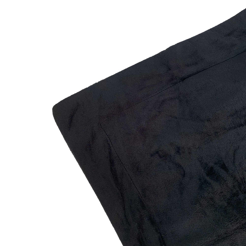 Black Velvet Fur Quilt Cover Edge Detail