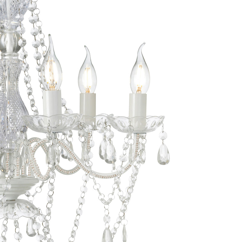 white romance gypsy chandelier on white background