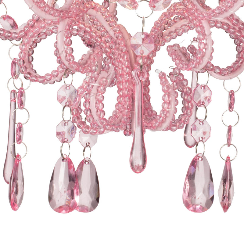 Small Beaded Pink Chandelier: Stylish Elegance for Your Space