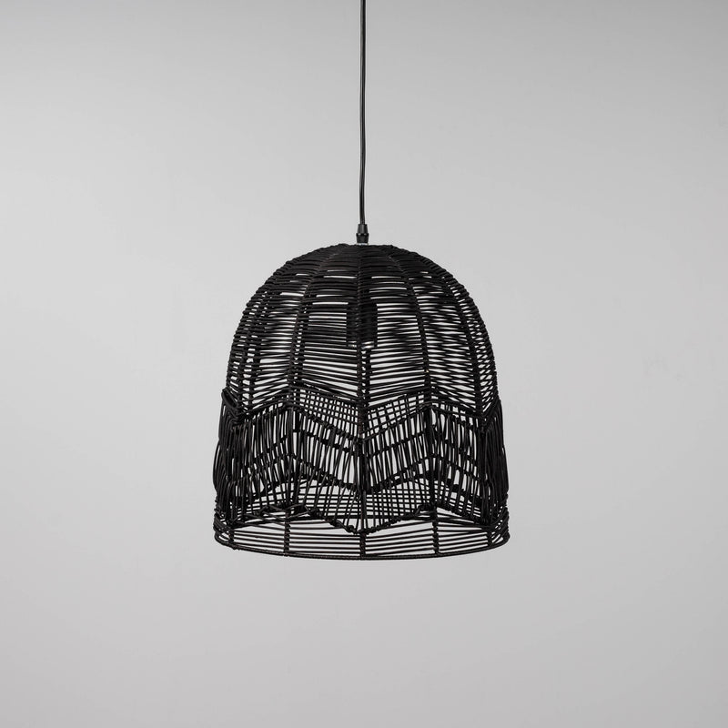 Amalfi Rattan Lace Pendant Light - Black