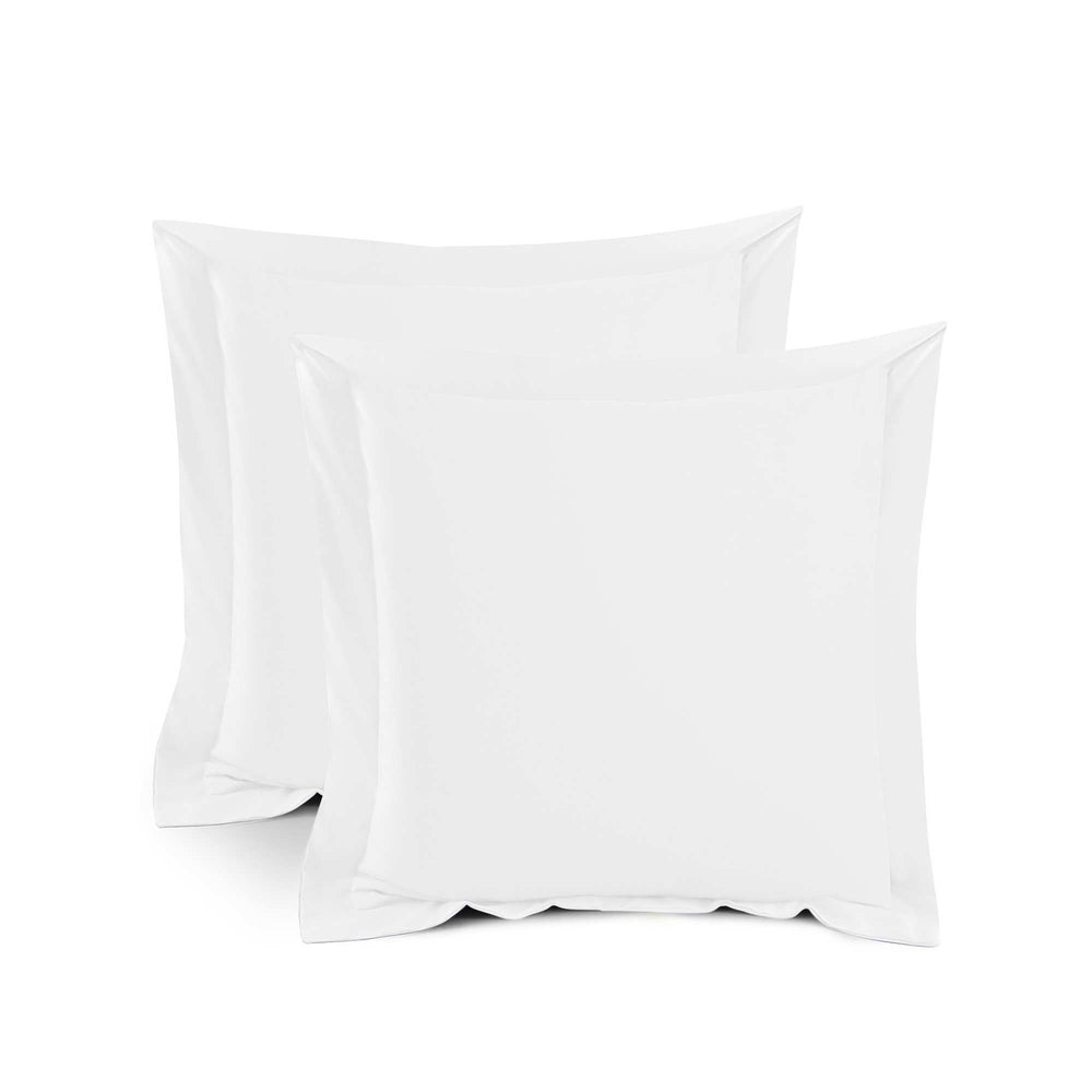 luxury white silky bamboo pillowcases in european size