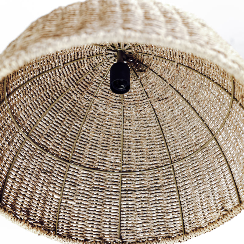 inside of canopy villa pendant light made with rope