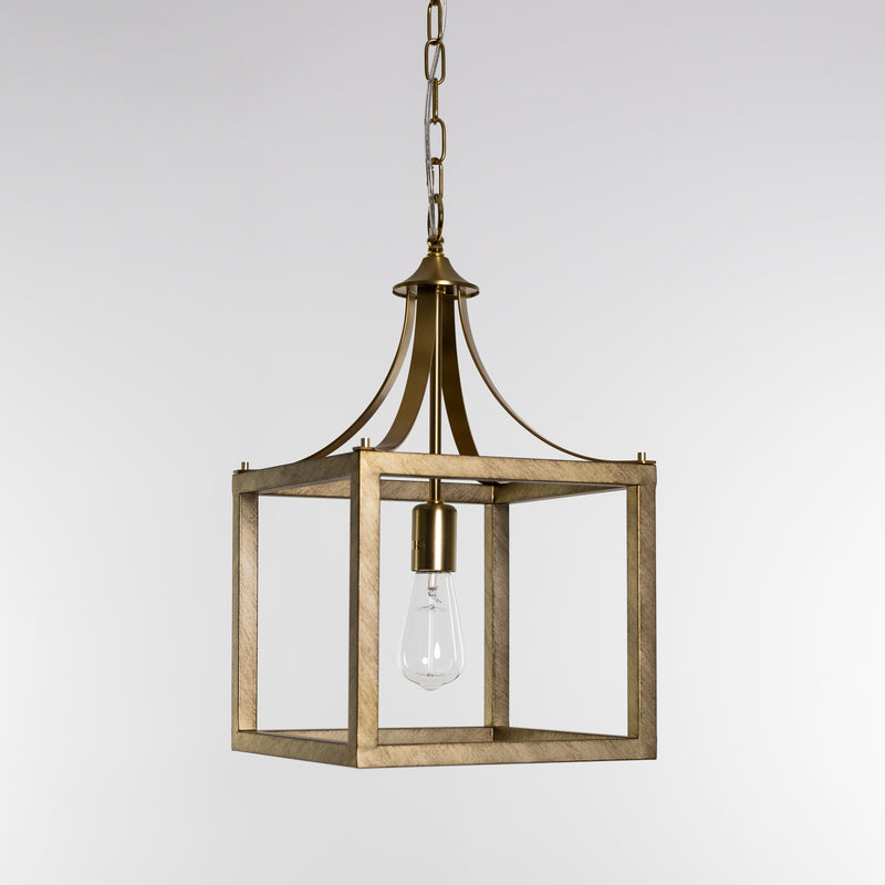 Langham Hampton Style Lantern Pendant Light - Brushed Gold