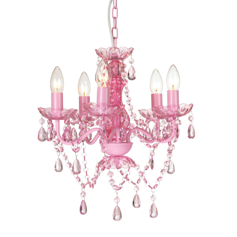Cute Pink Chandelier with Crystals: Whimsical Elegance and Sparkling Beauty