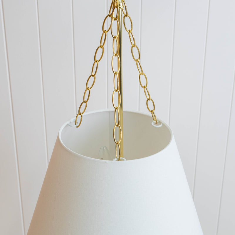 chloe pendant light with gold hardware