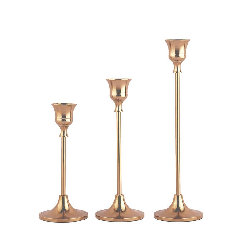 gold candlestick set