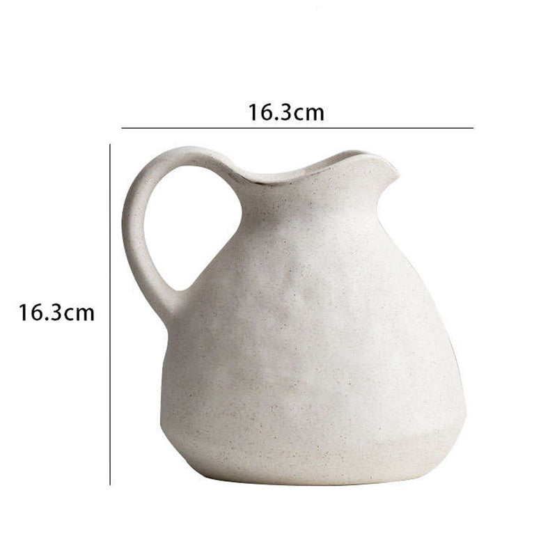 jug vase vessel on a white shelf