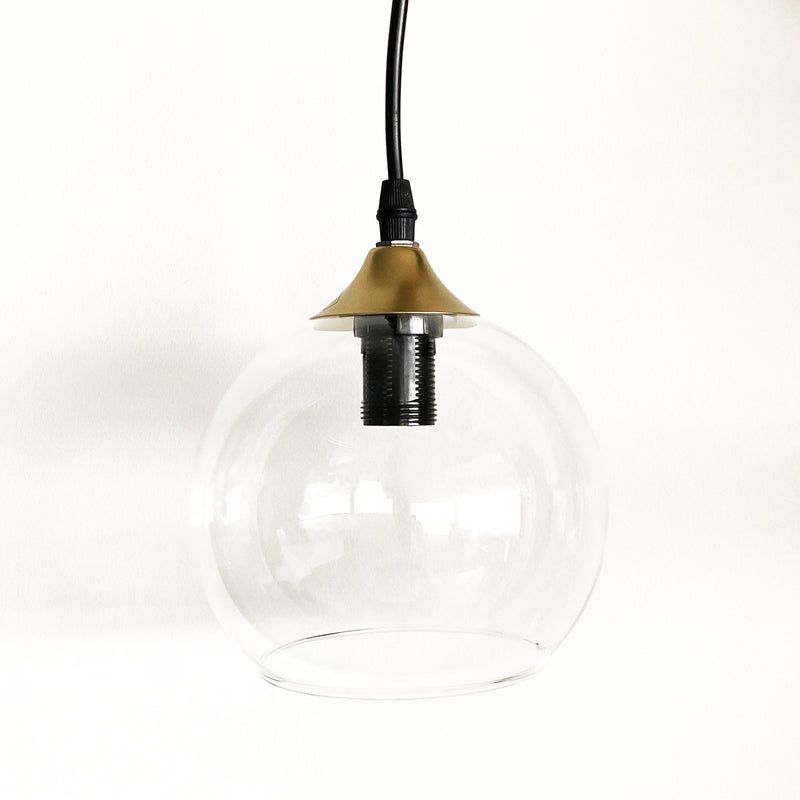 gold frankie pendant light with black accents