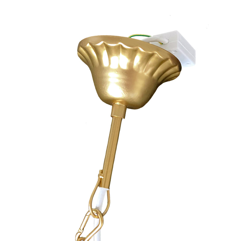 Small Beaded Gold Chandelier: Elegant Lighting Fixture