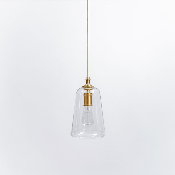 Glass Pendant Light with Gold Hardware: Elegant and Contemporary Lighting Fixture