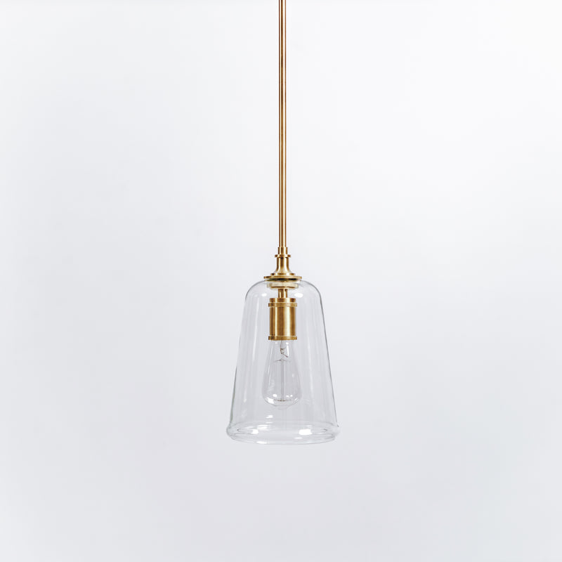 Glass Pendant Light with Gold Hardware: Elegant and Contemporary Lighting Fixture