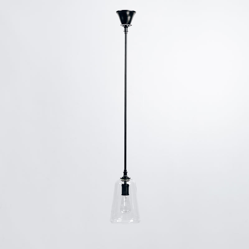 Glass Pendant Light with Black Hardware: Elegant and Contemporary Lighting Fixture