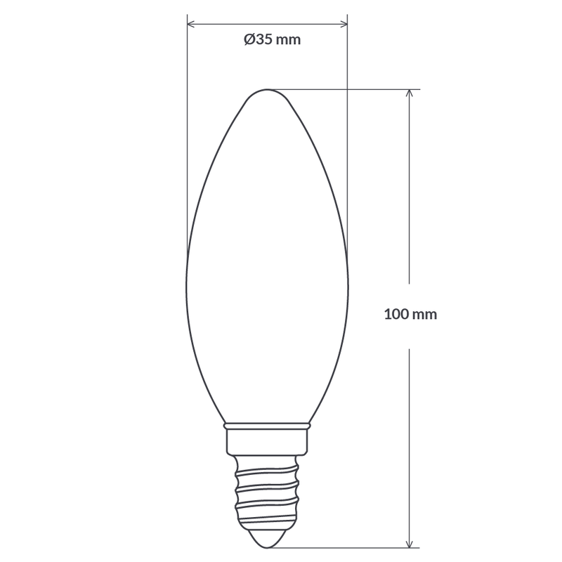 4W Candle Dimmable LED Bulb (E14) Clear in Warm White