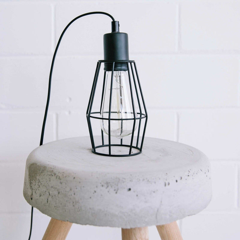 Industrial Cage Light in Black: Vintage Charm and Modern Edge