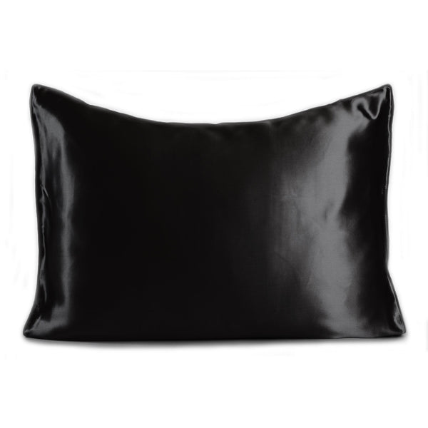 Black Silk Satin Pillowcase Set Of 2 1 Ivd203