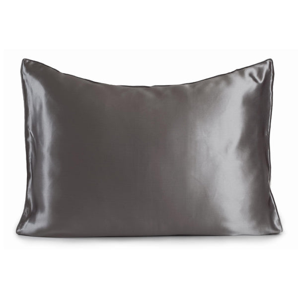 Charcoal Silk Satin Pillowcase Set Of 2