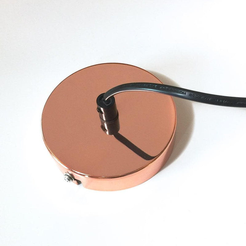 hammered copper pendant light with black hardware ceiling cover