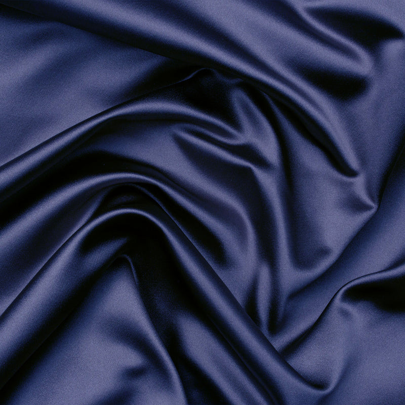 navy satin silk pillowcase fabric