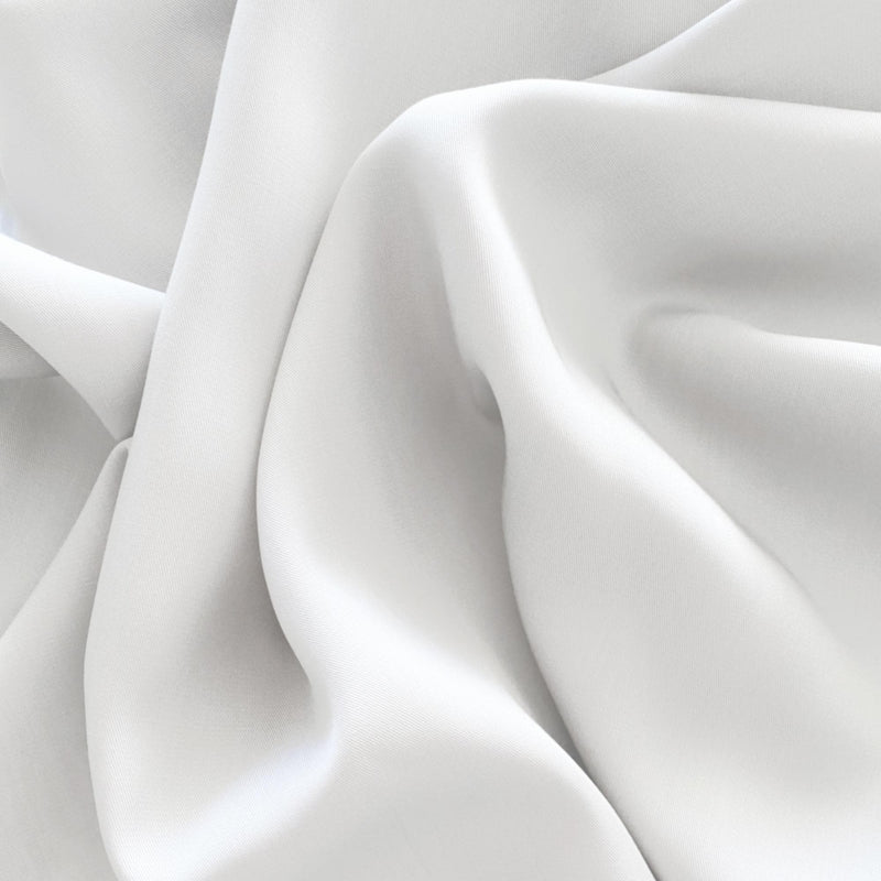 Silky White Bamboo Fabric Bed Sheet
